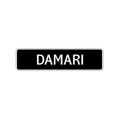 Damari Street Sign Children Name Room Plate