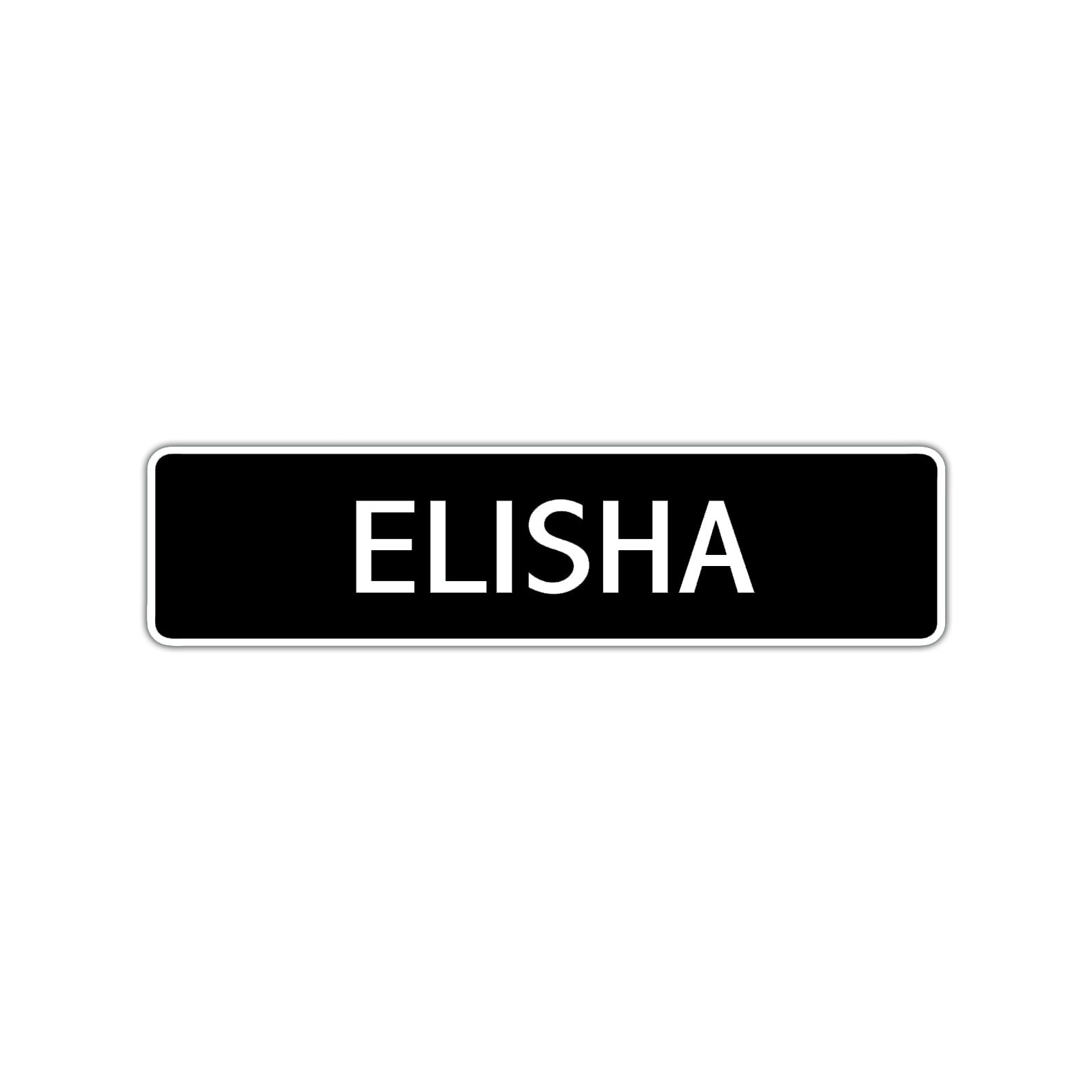 Elisha Street Sign Children Name Room Plate