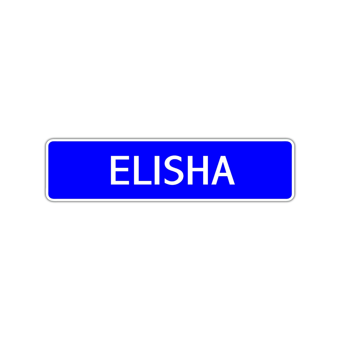 Elisha Street Sign Children Name Room Plate