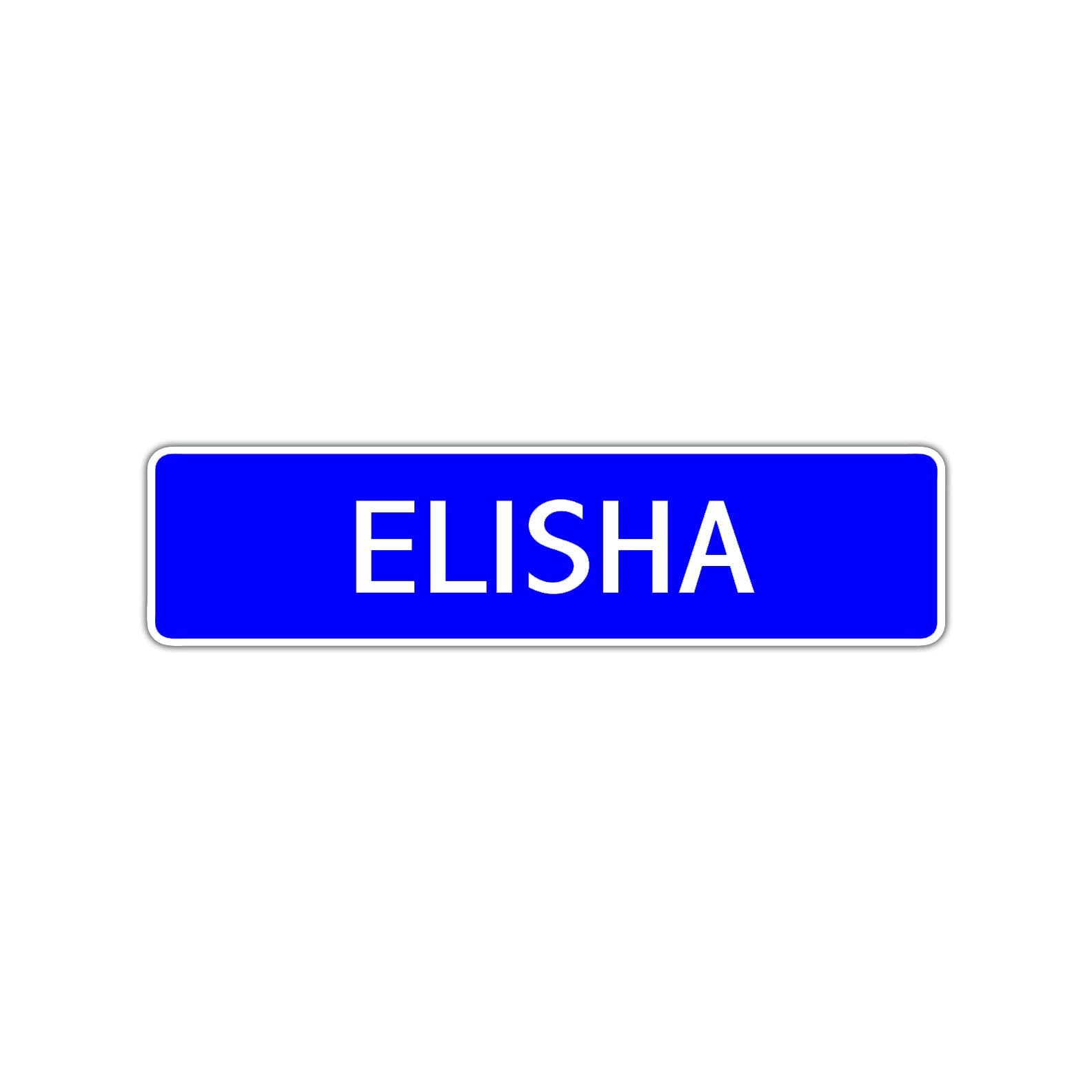 Elisha Street Sign Children Name Room Plate