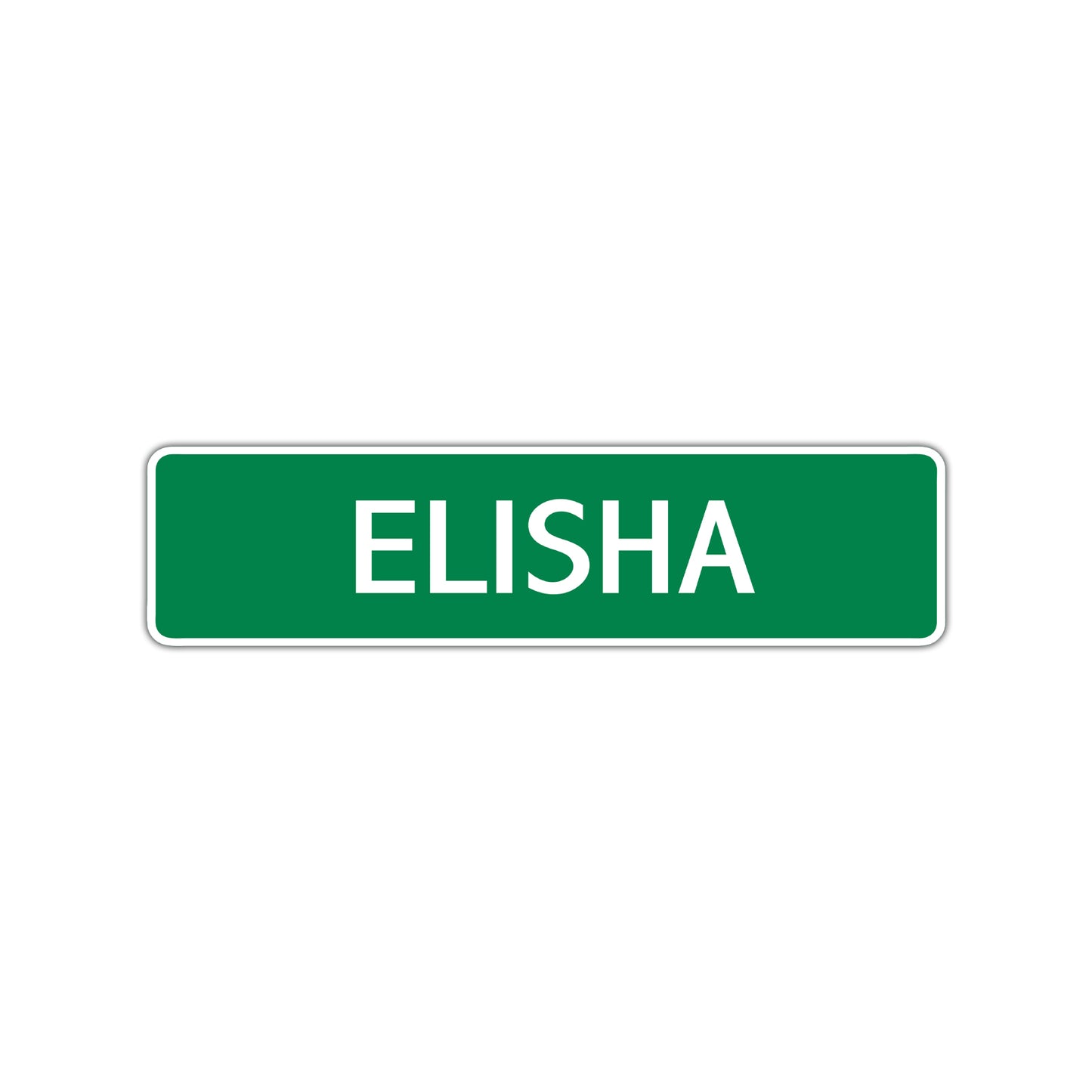 Elisha Street Sign Children Name Room Plate