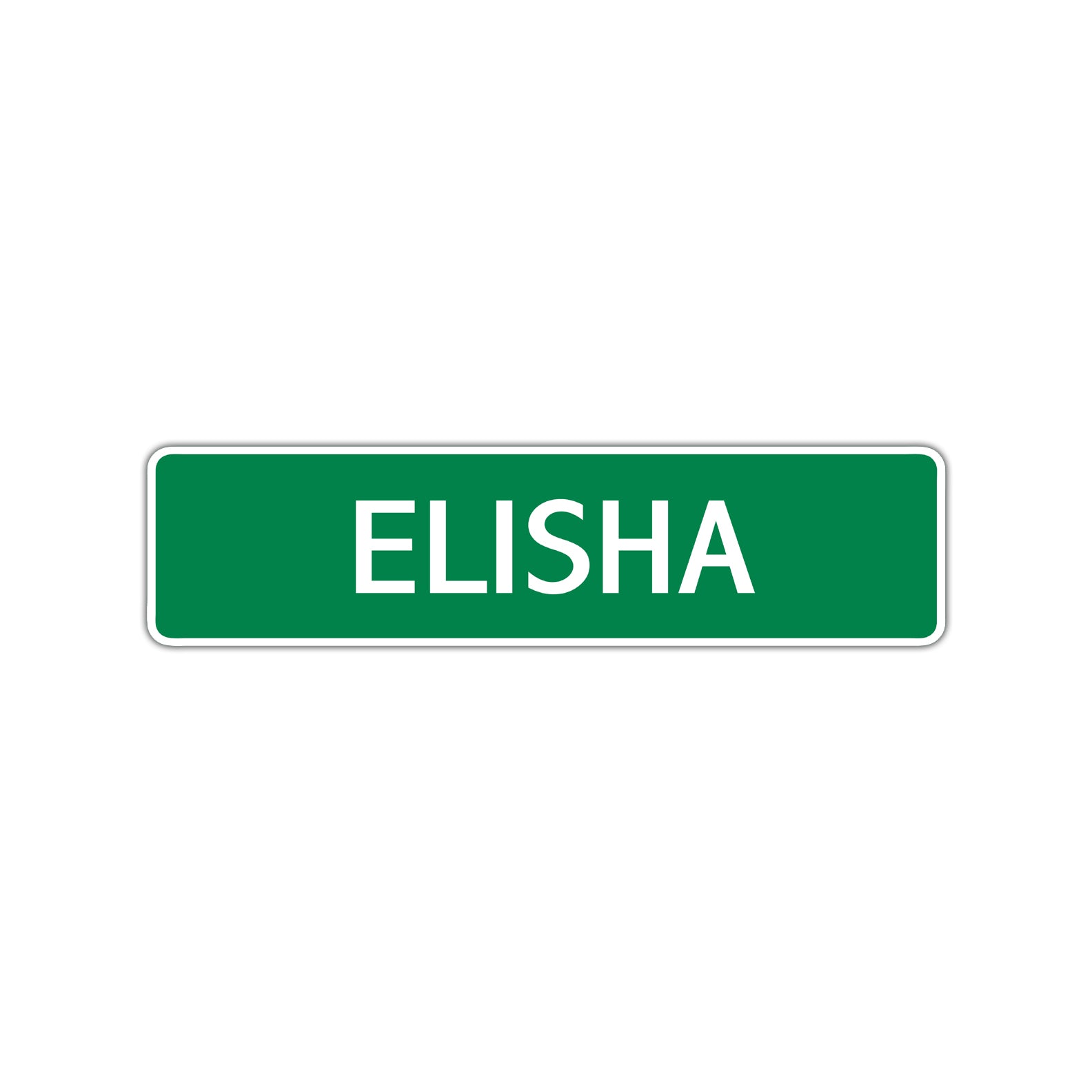 Elisha Street Sign Children Name Room Plate