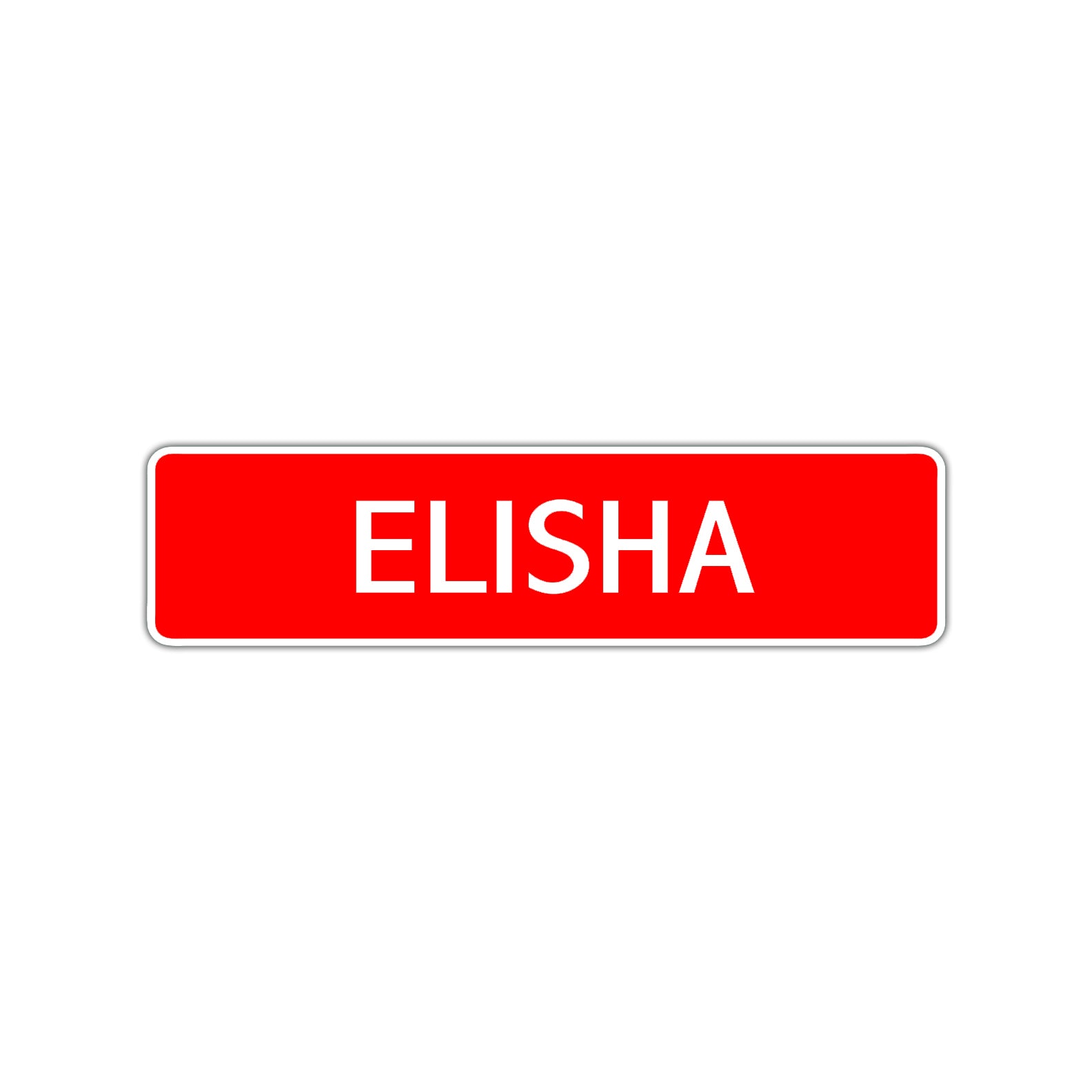 Elisha Street Sign Children Name Room Plate