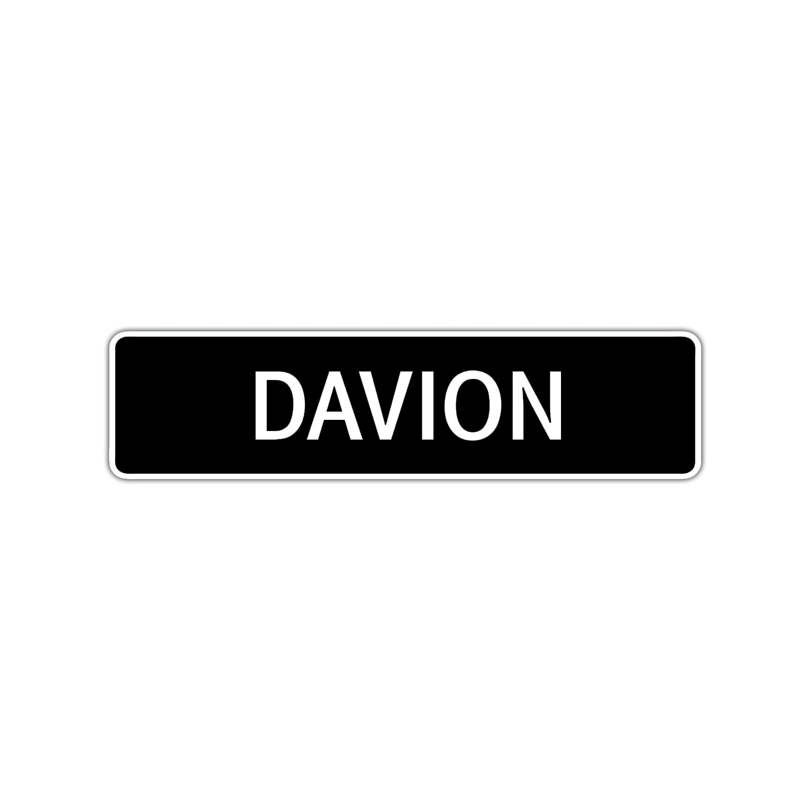 Davion Street Sign Children Name Room Plate