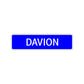 Davion Street Sign Children Name Room Plate