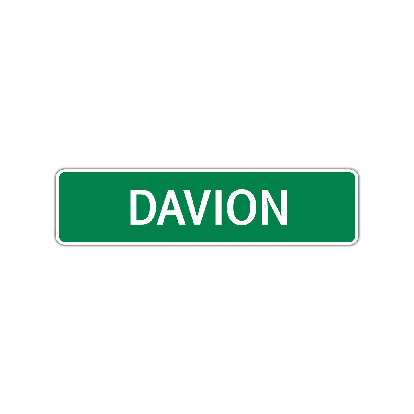 Davion Street Sign Children Name Room Plate