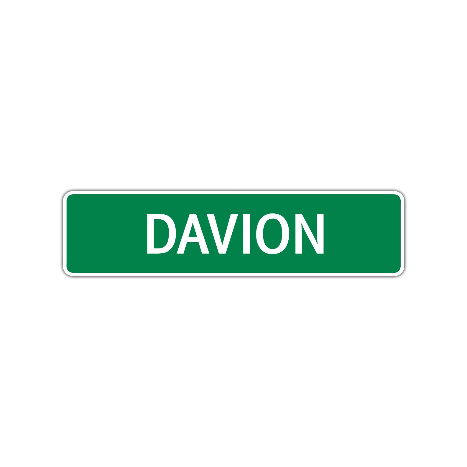 Davion Street Sign Children Name Room Plate