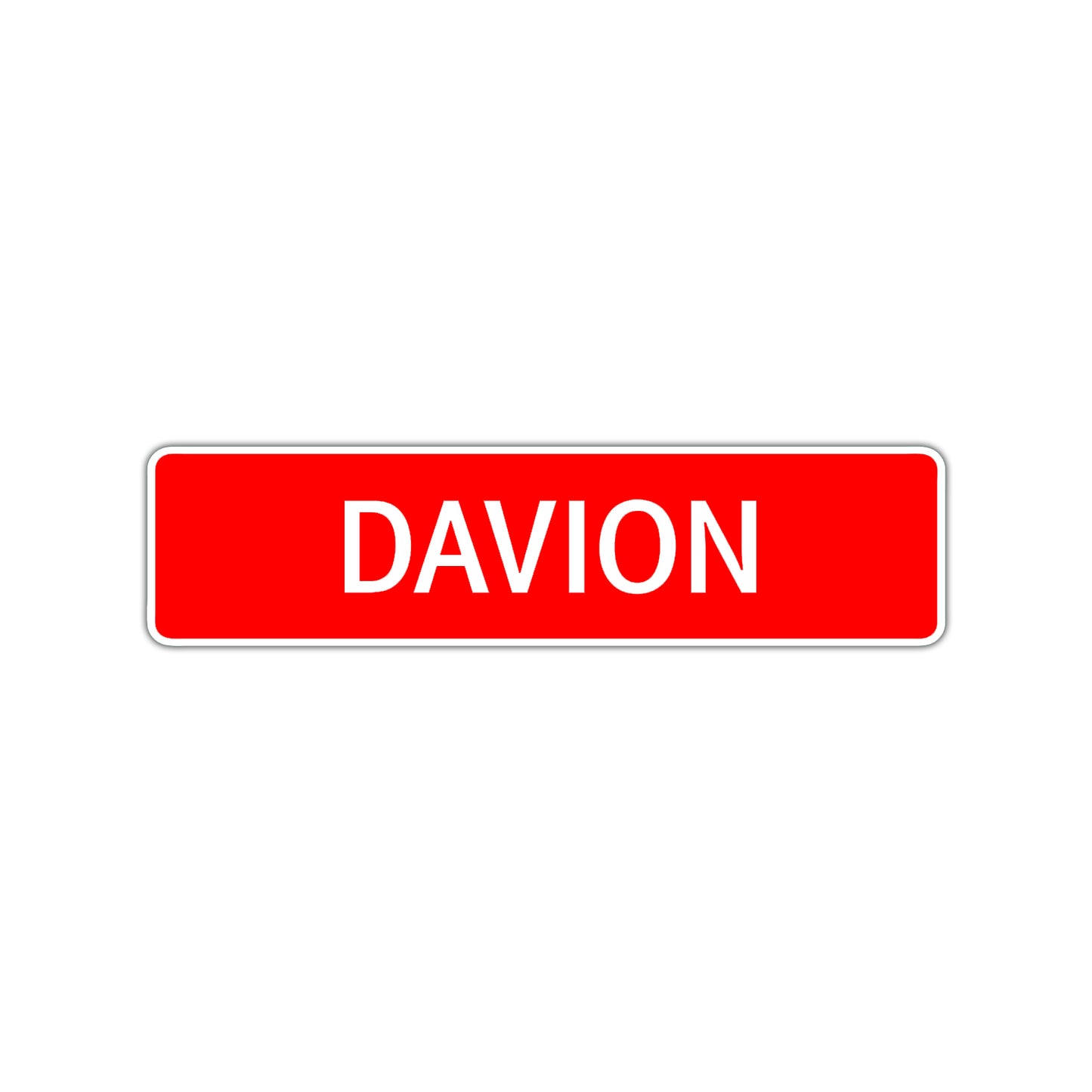 Davion Street Sign Children Name Room Plate