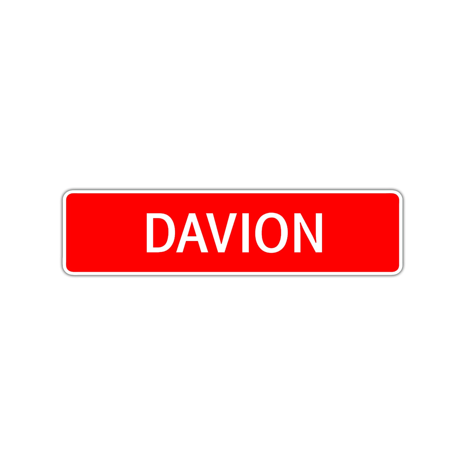 Davion Street Sign Children Name Room Plate