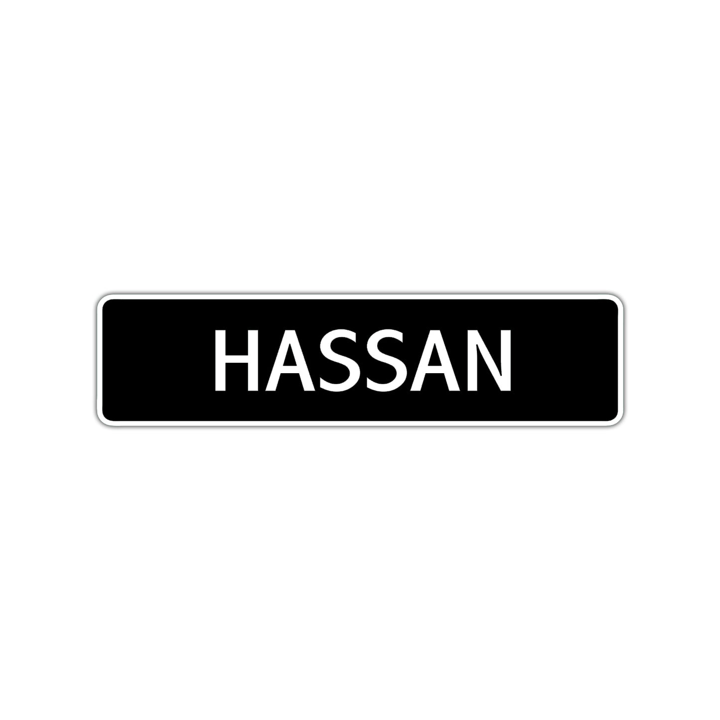 Hassan Street Sign Children Name Room Plate