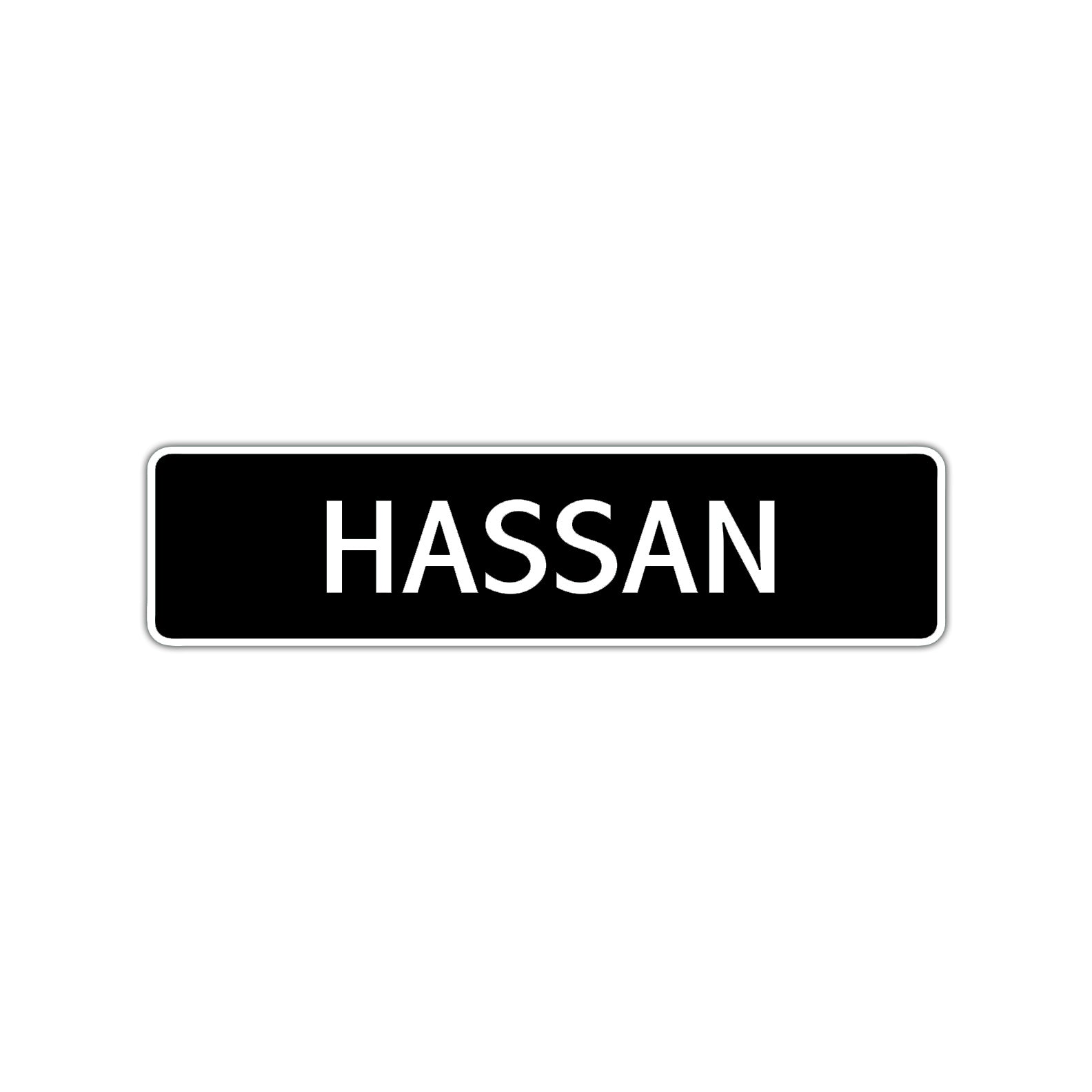 Hassan Street Sign Children Name Room Plate
