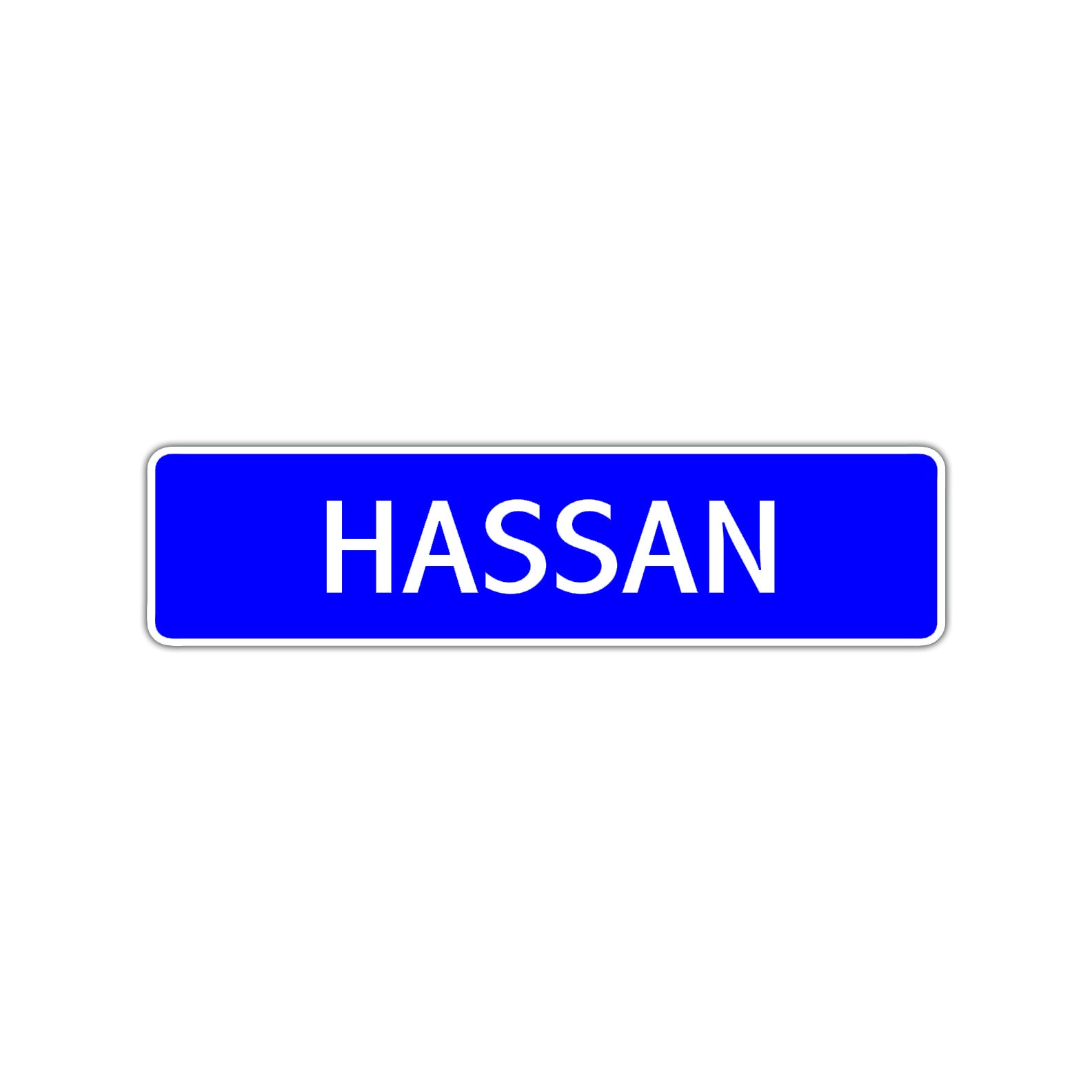 Hassan Street Sign Children Name Room Plate