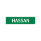 Hassan Street Sign Children Name Room Plate