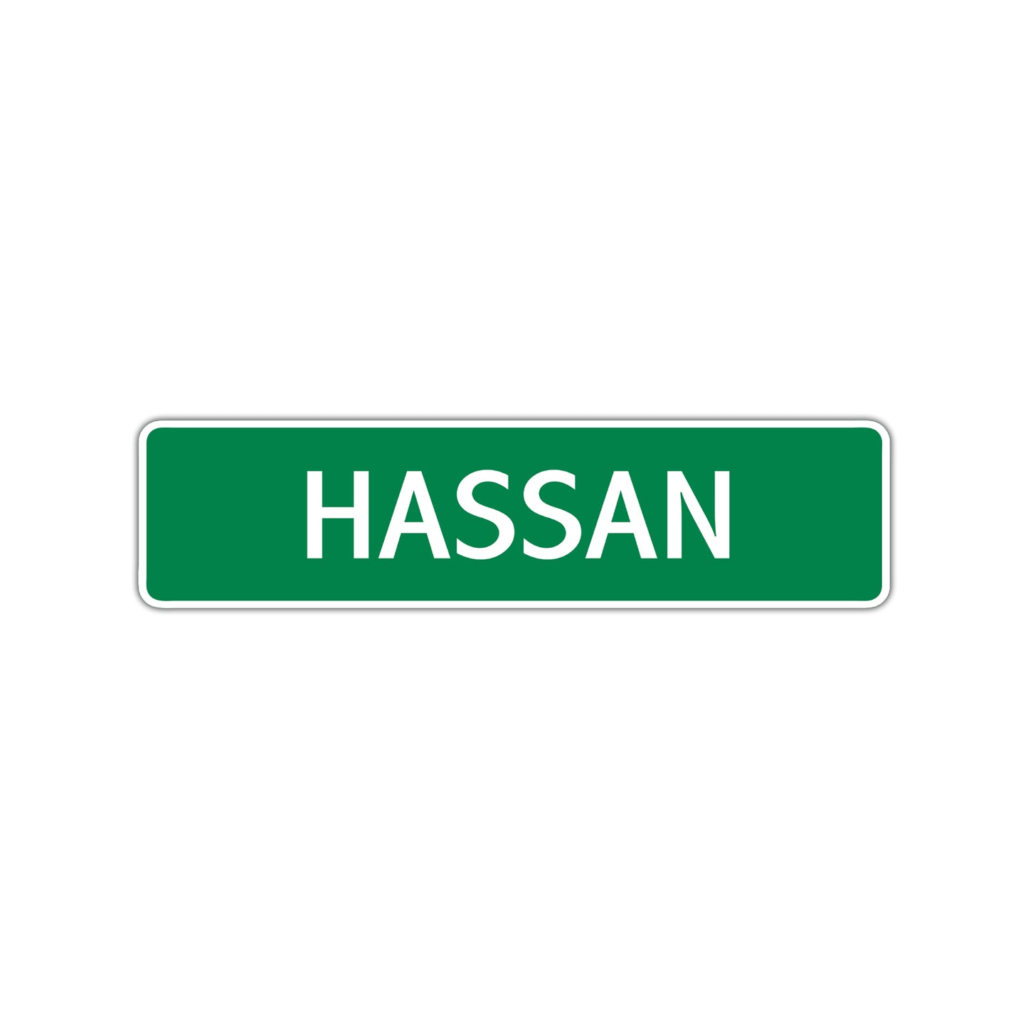 Hassan Street Sign Children Name Room Plate