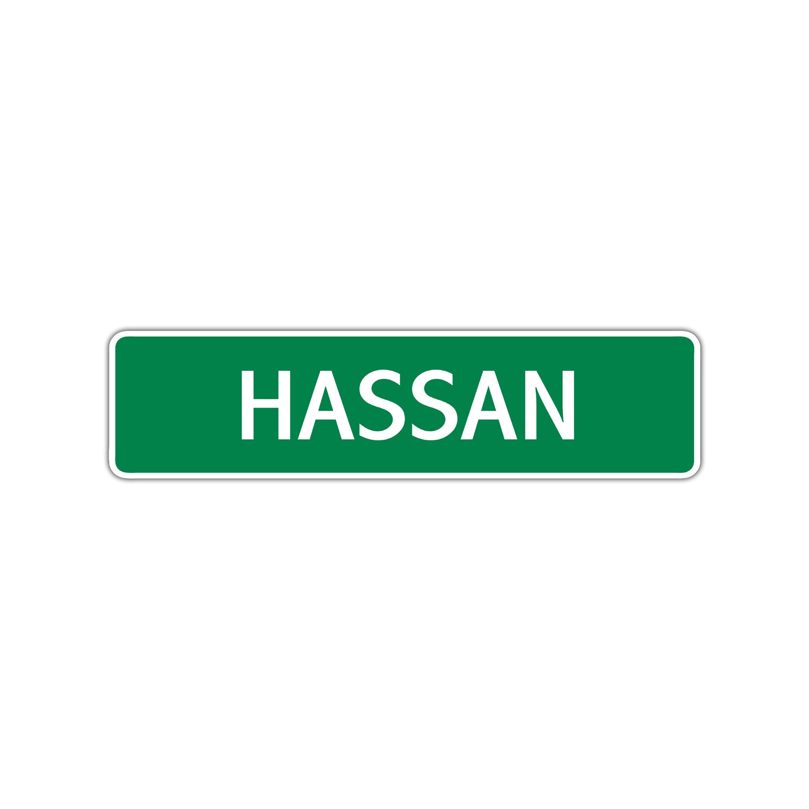 Hassan Street Sign Children Name Room Plate