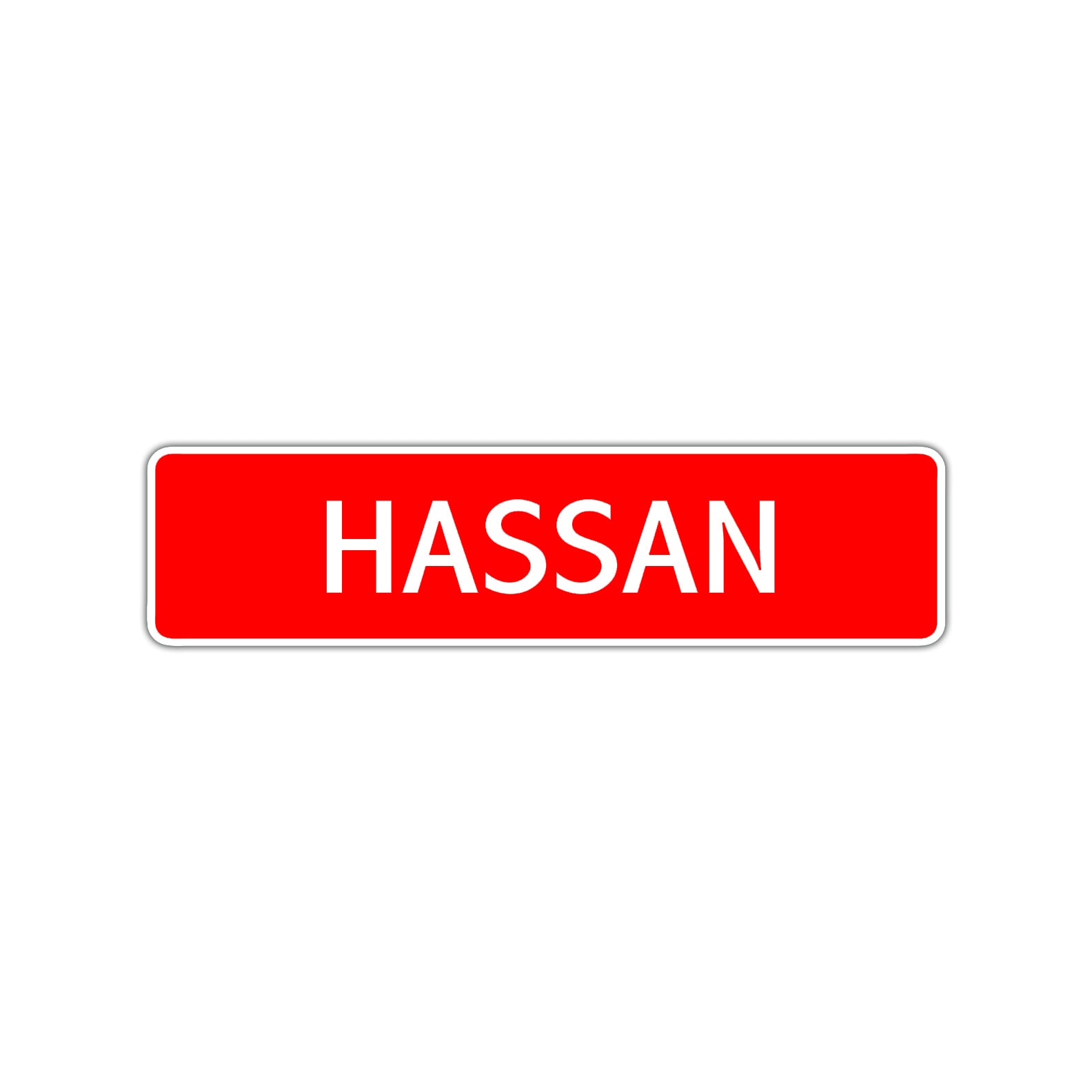 Hassan Street Sign Children Name Room Plate