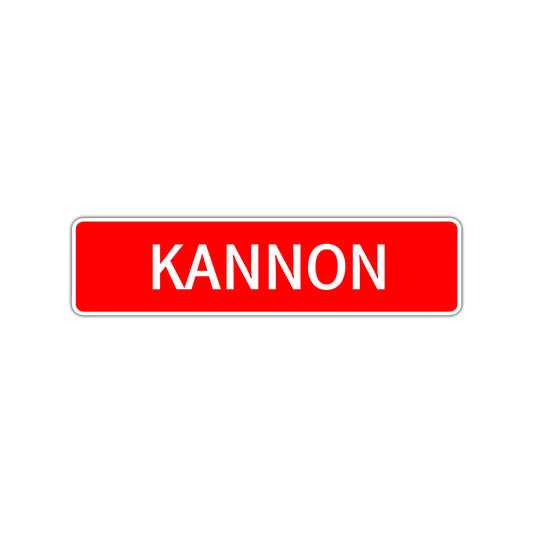 Kannon Street Sign Children Name Room Plate
