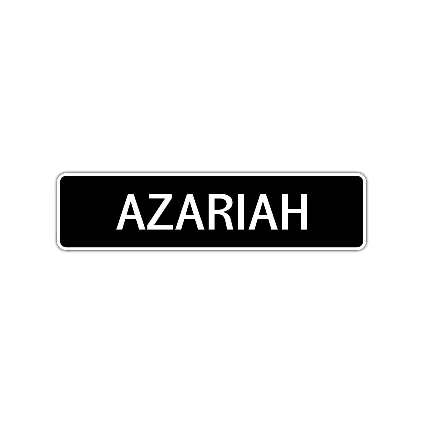 Azariah Street Sign Children Name Room Plate