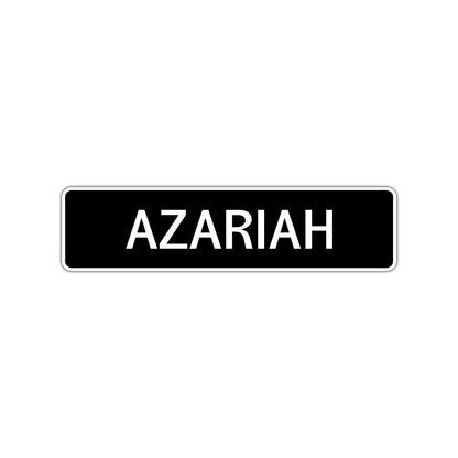 Azariah Street Sign Children Name Room Plate