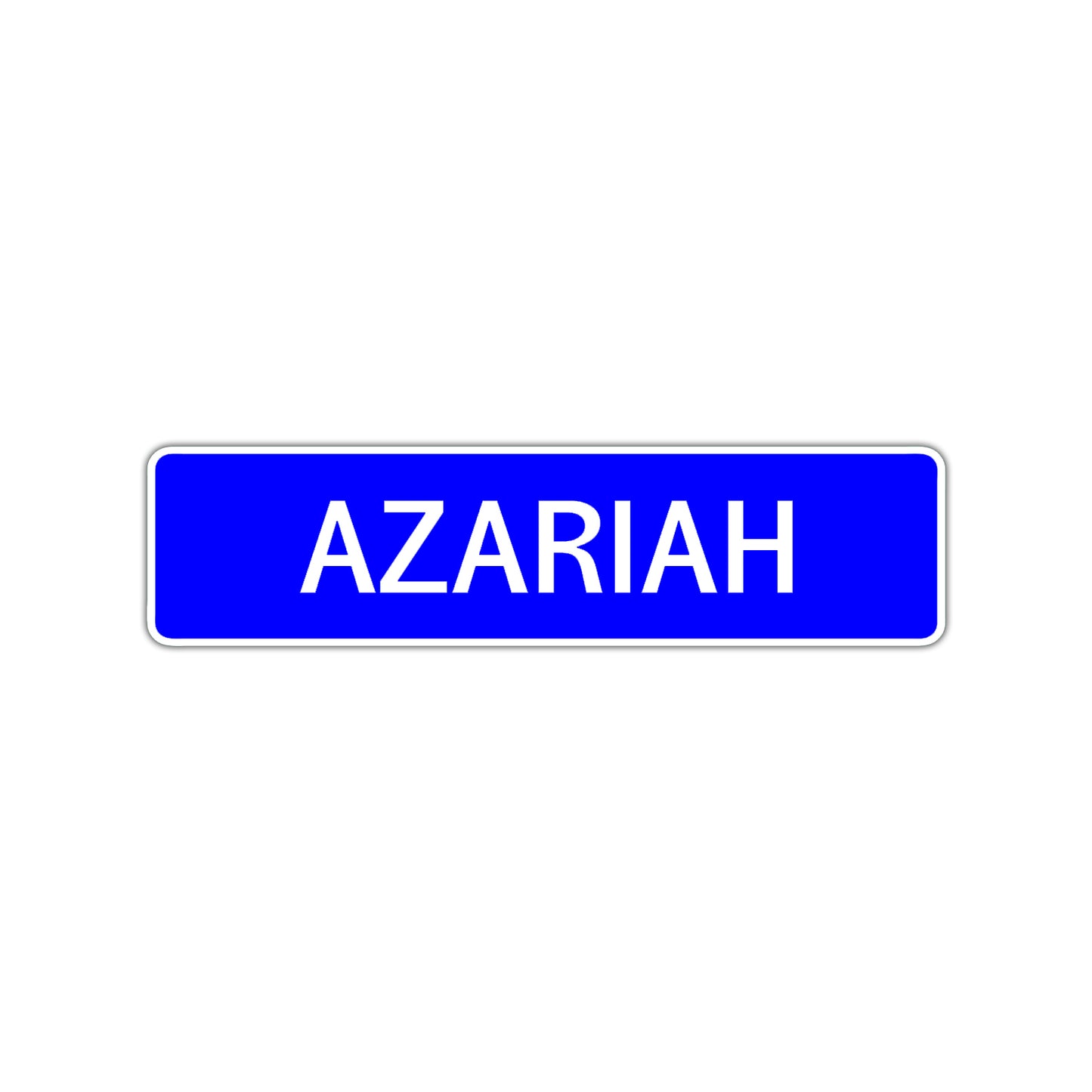 Azariah Street Sign Children Name Room Plate