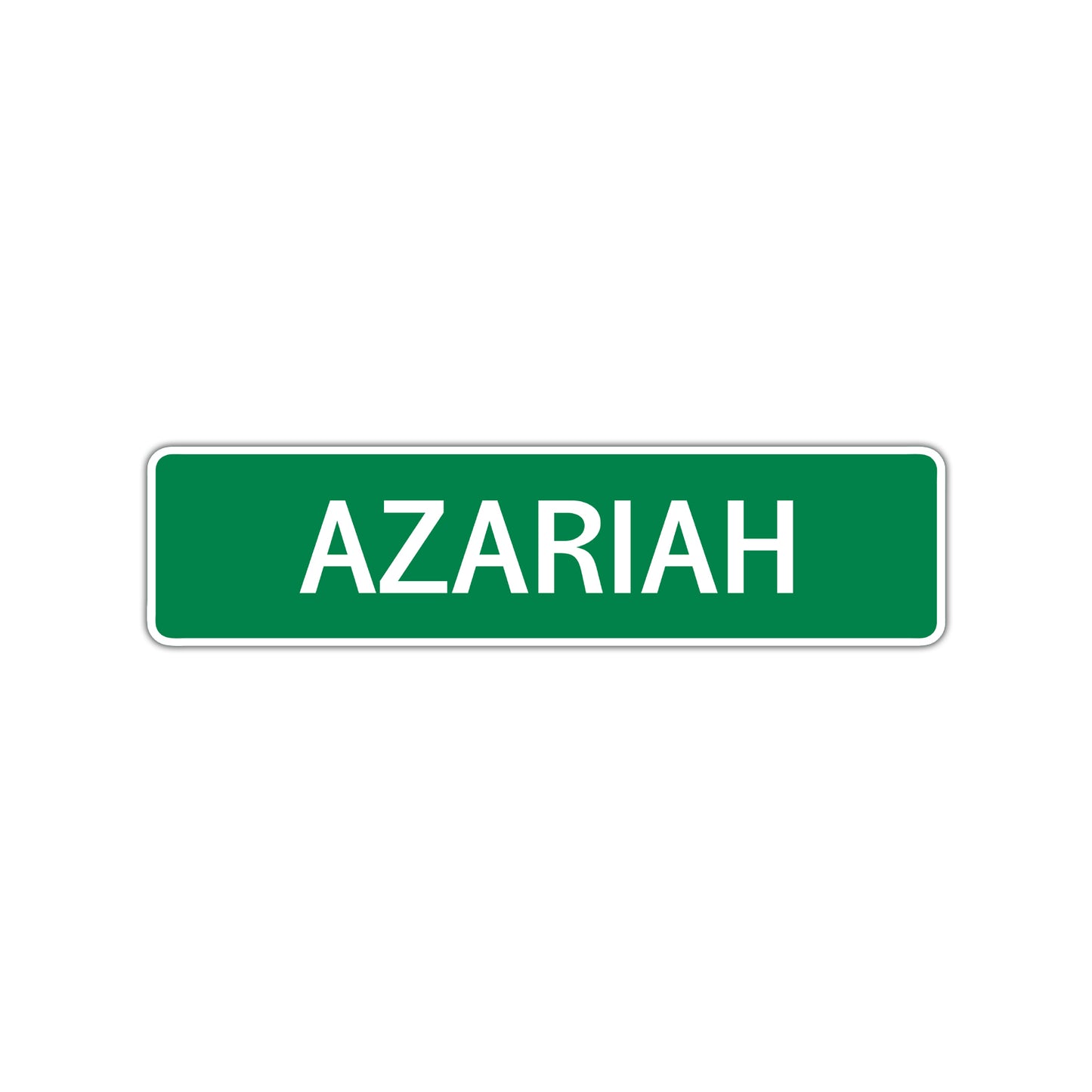 Azariah Street Sign Children Name Room Plate