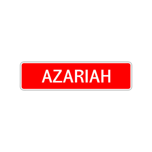 Azariah Street Sign Children Name Room Plate