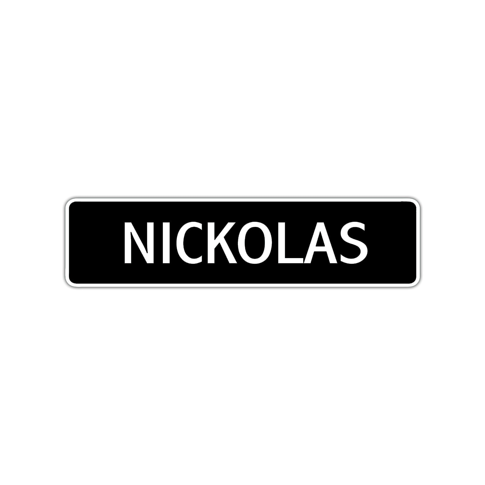 Nickolas Street Sign Children Name Room Plate