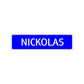 Nickolas Street Sign Children Name Room Plate