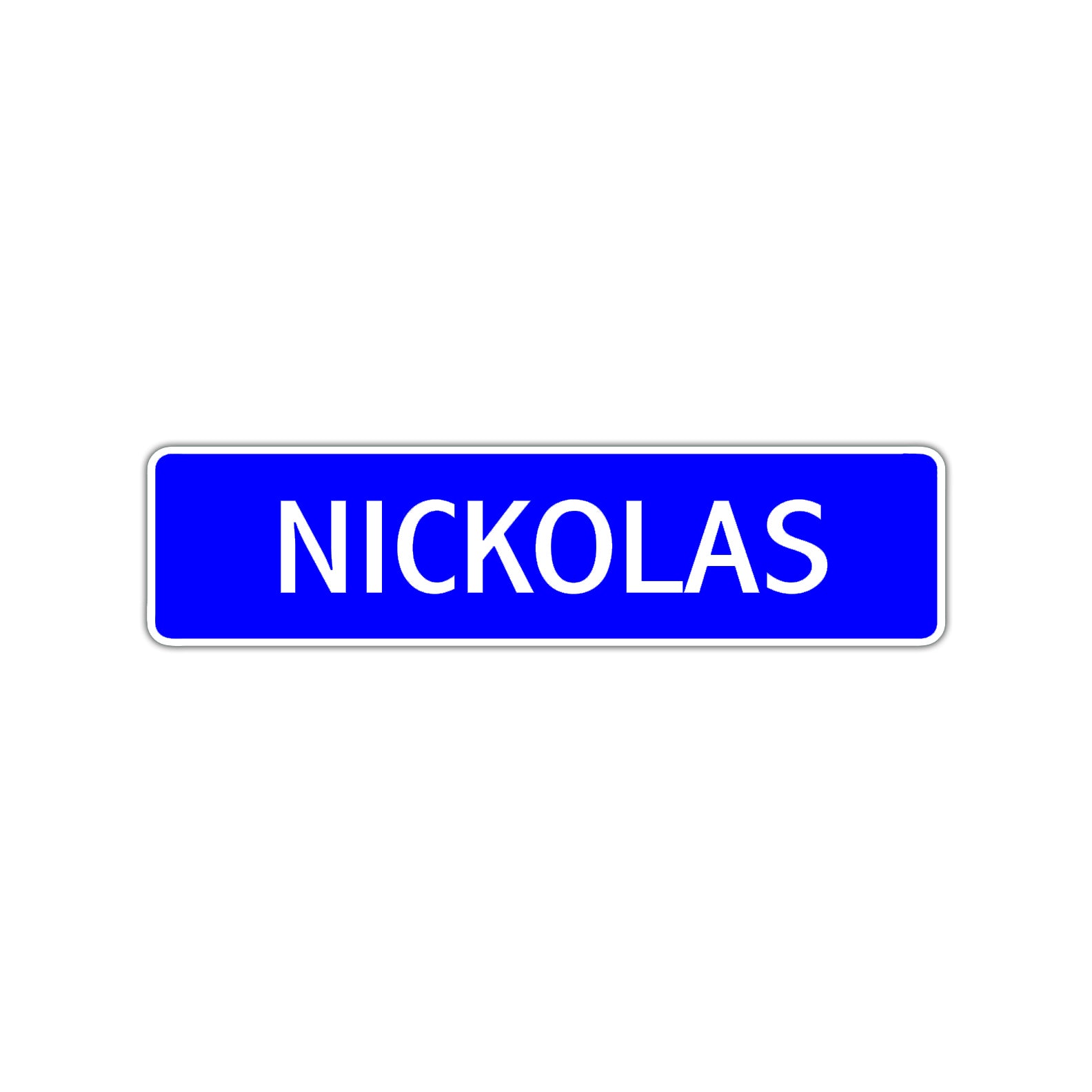 Nickolas Street Sign Children Name Room Plate