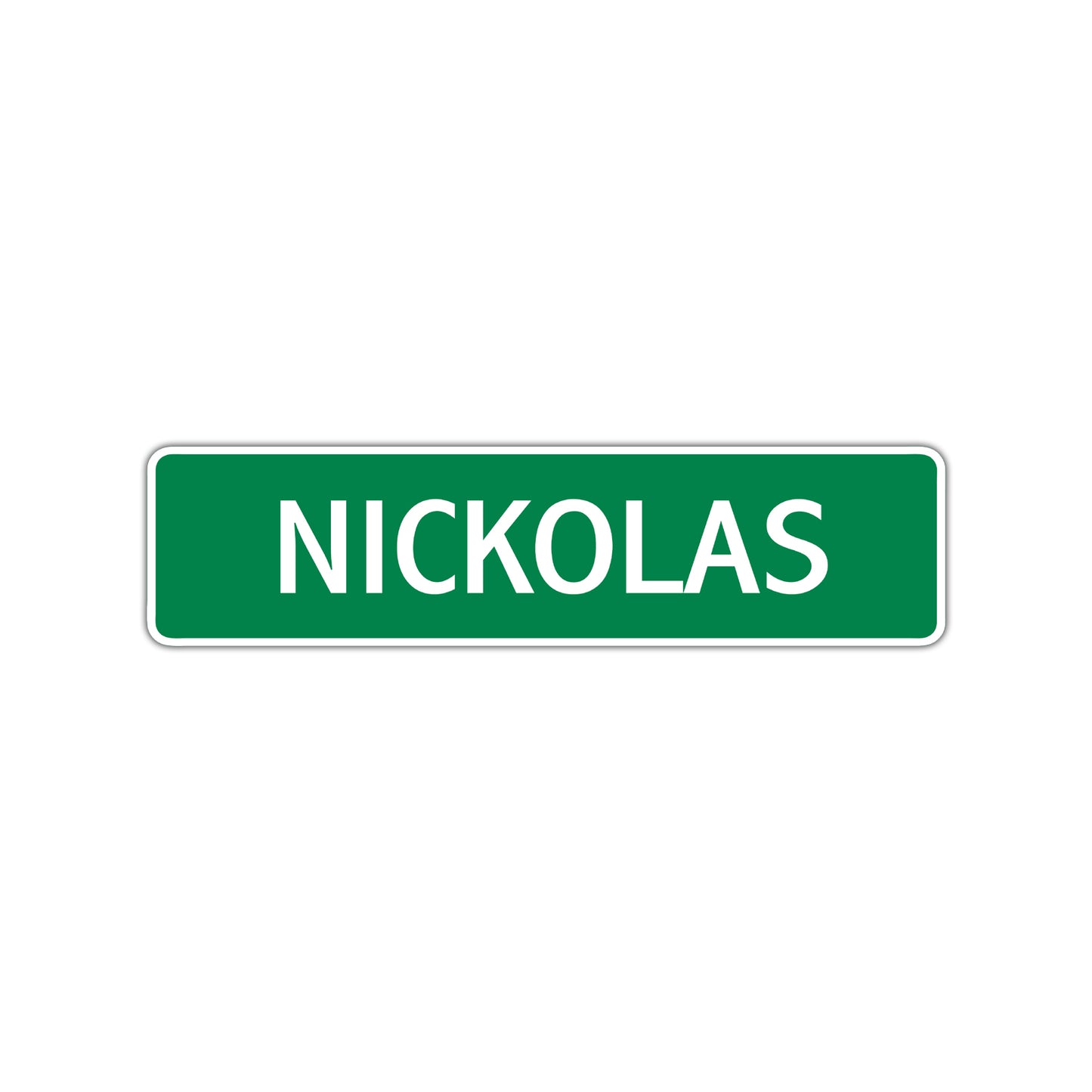 Nickolas Street Sign Children Name Room Plate