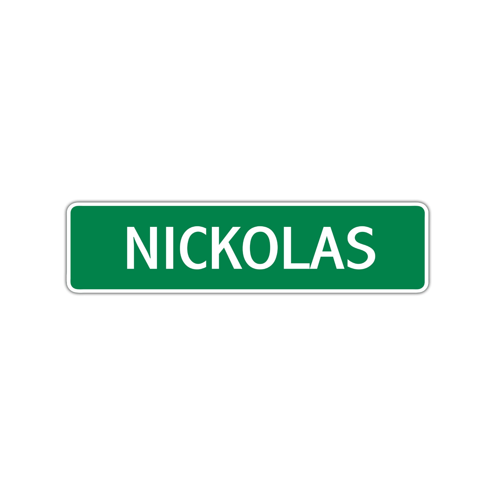 Nickolas Street Sign Children Name Room Plate