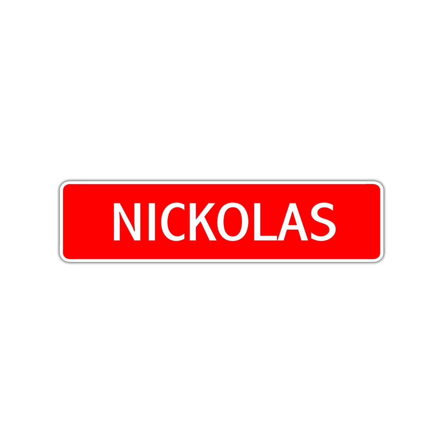 Nickolas Street Sign Children Name Room Plate