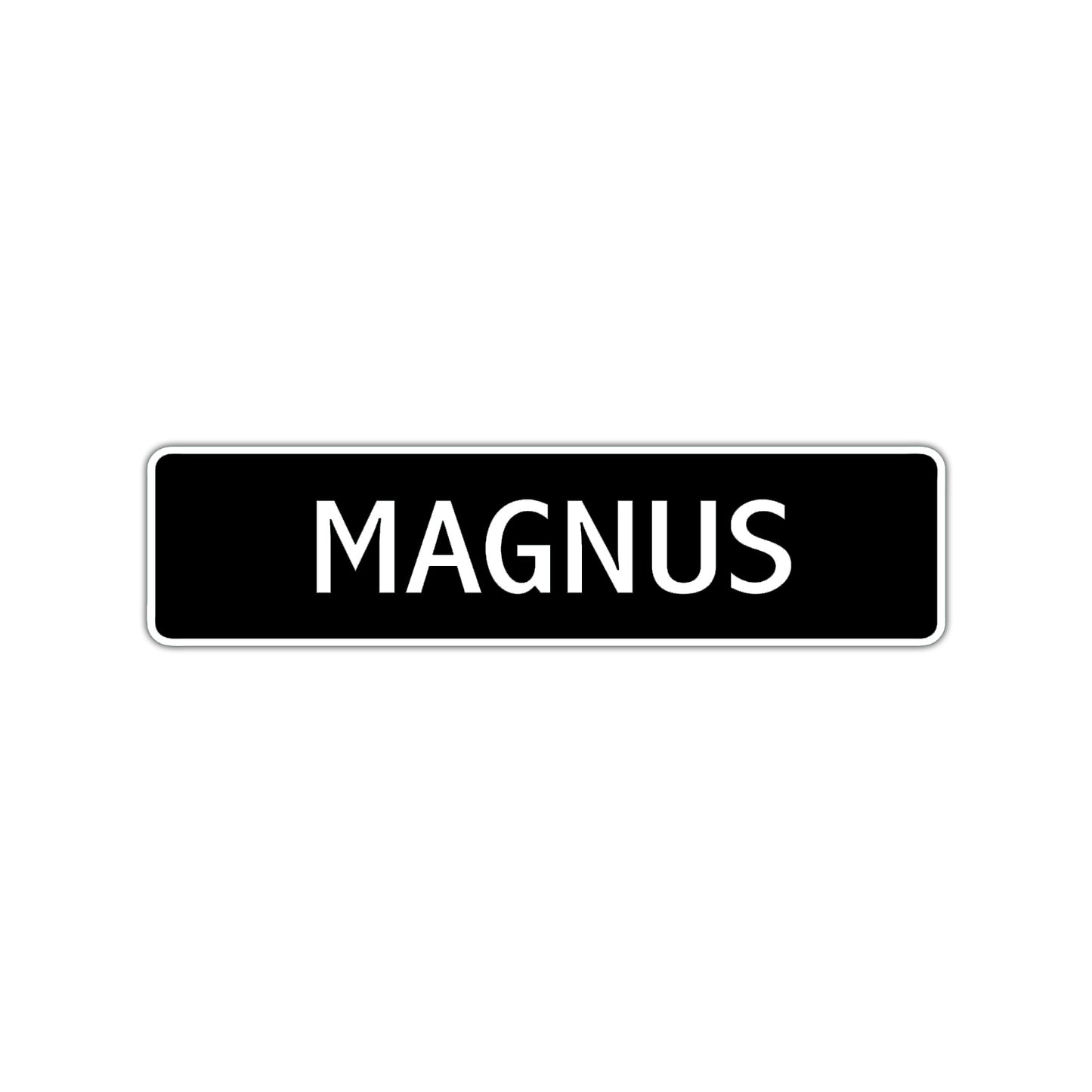 Magnus Street Sign Children Name Room Plate