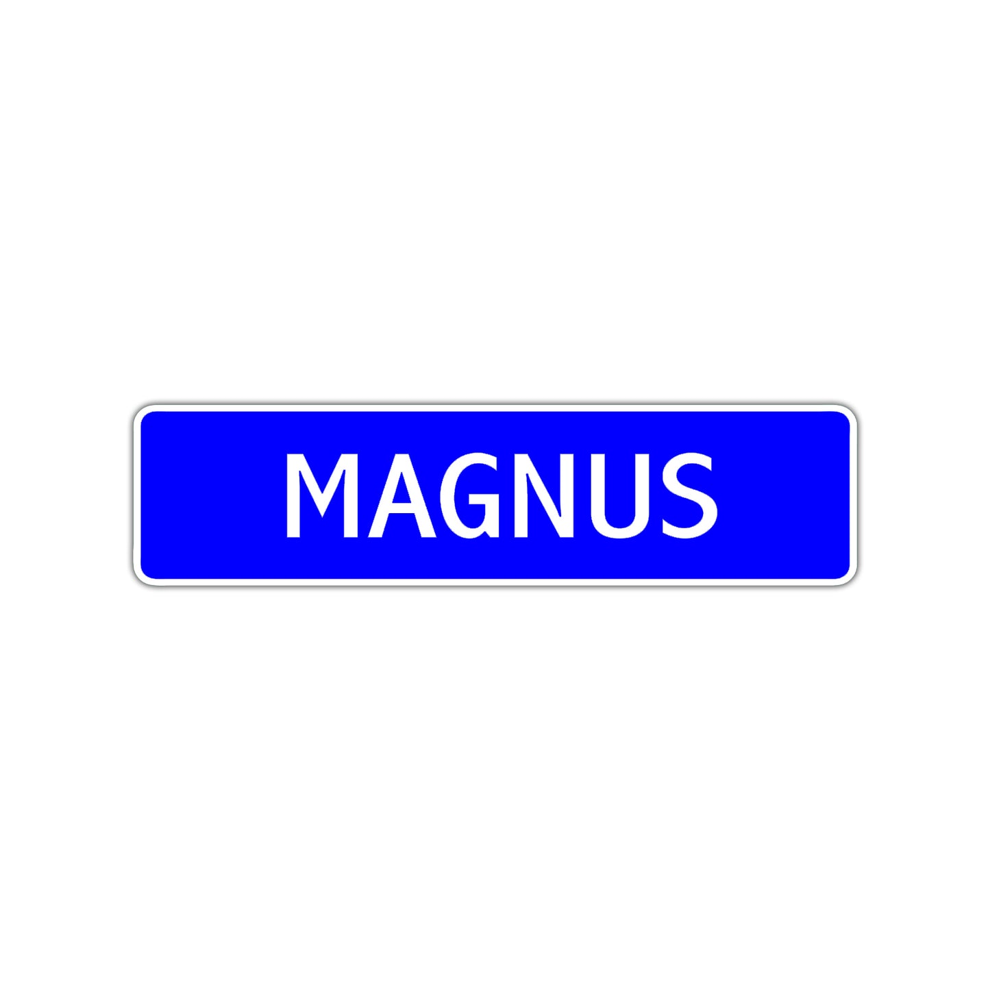 Magnus Street Sign Children Name Room Plate