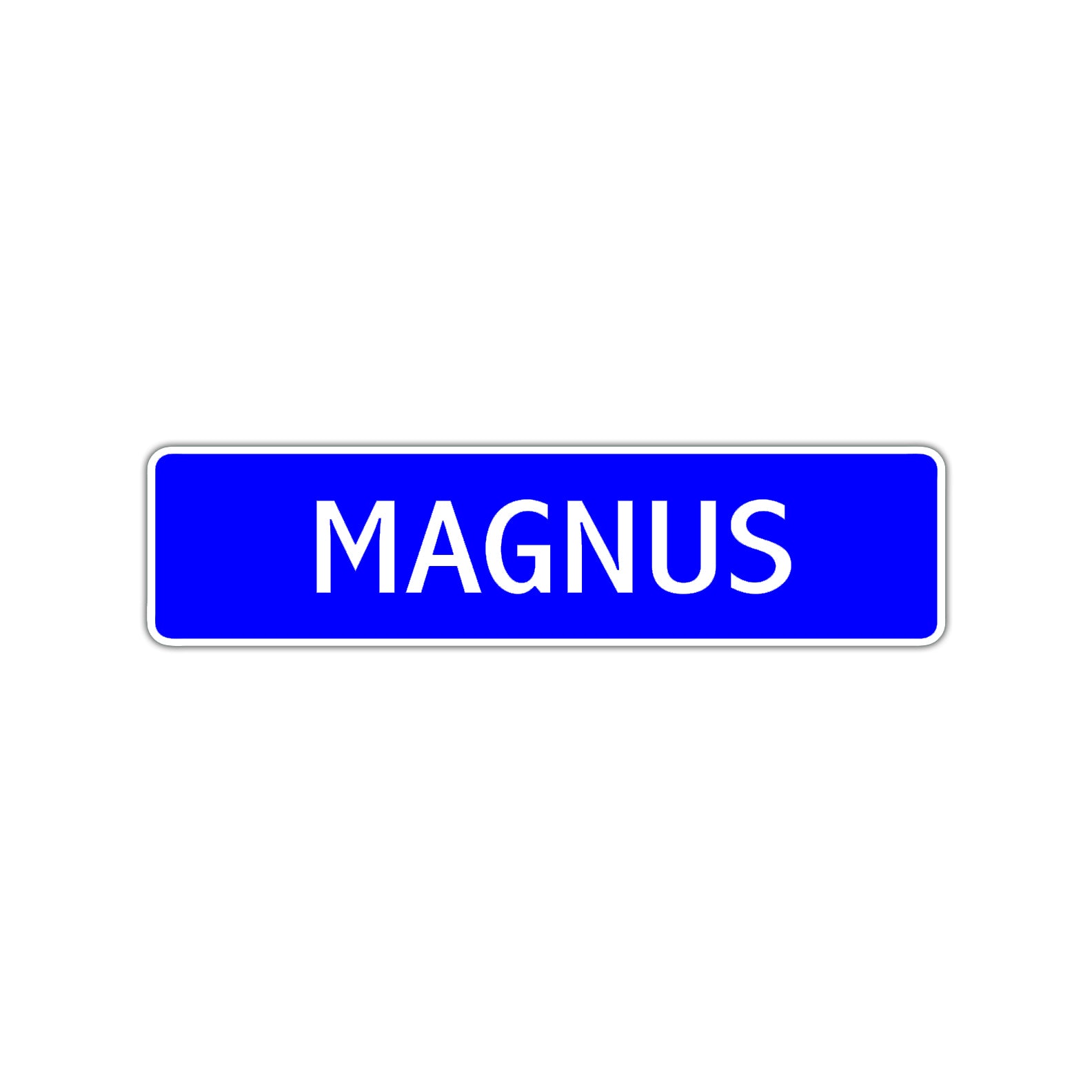 Magnus Street Sign Children Name Room Plate