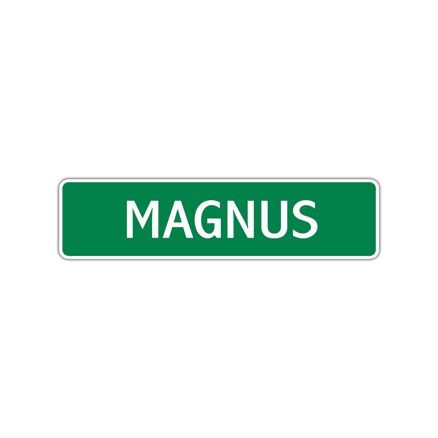 Magnus Street Sign Children Name Room Plate
