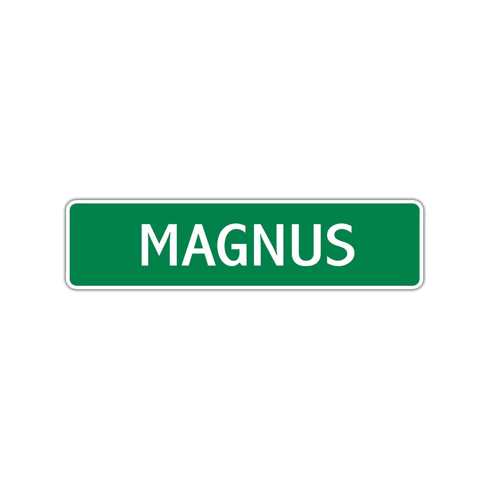 Magnus Street Sign Children Name Room Plate