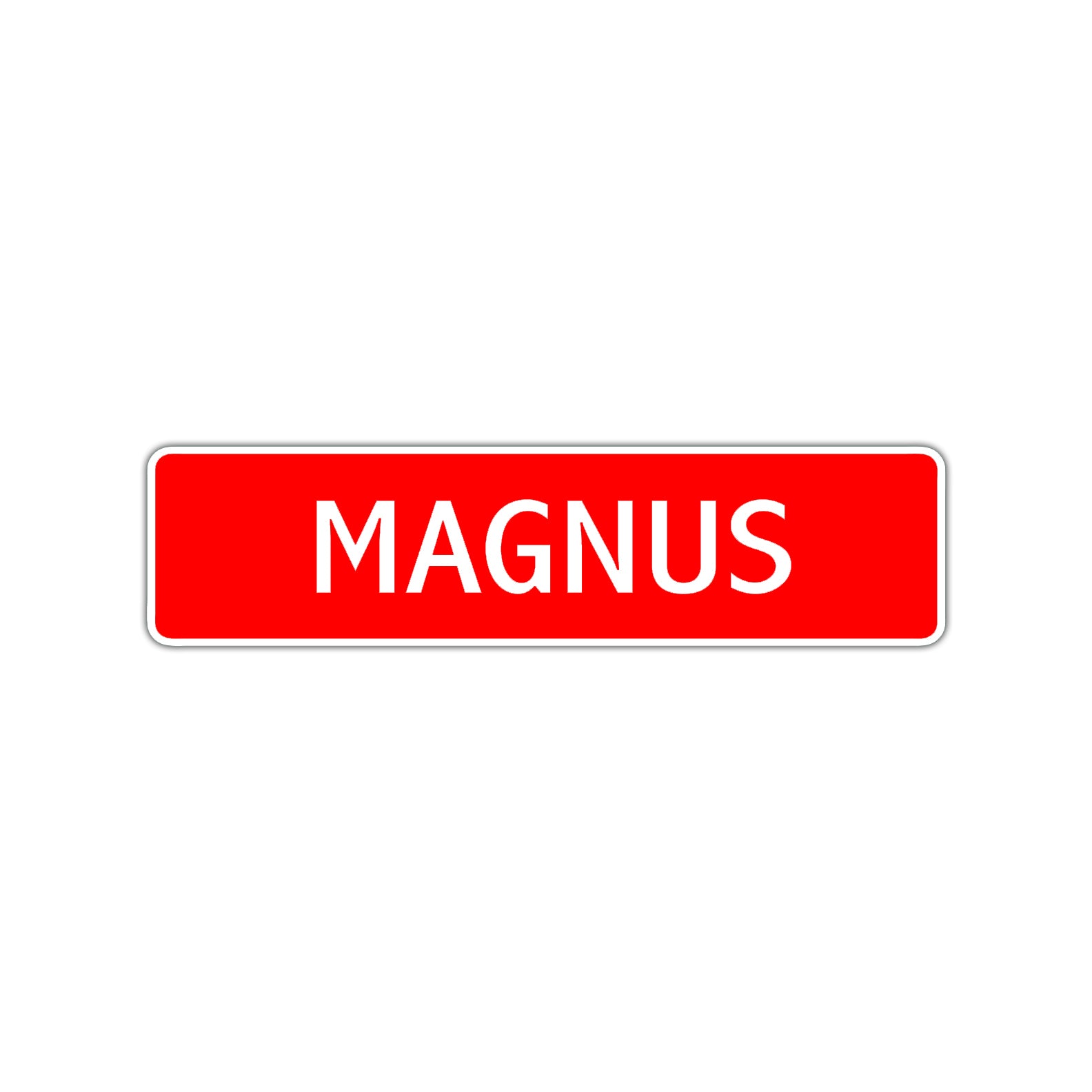 Magnus Street Sign Children Name Room Plate