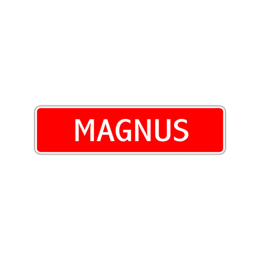 Magnus Street Sign Children Name Room Plate