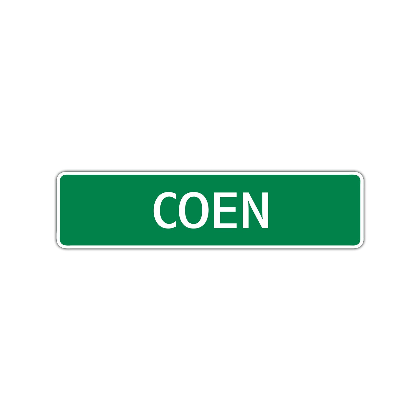 Coen Street Sign Children Name Room Plate