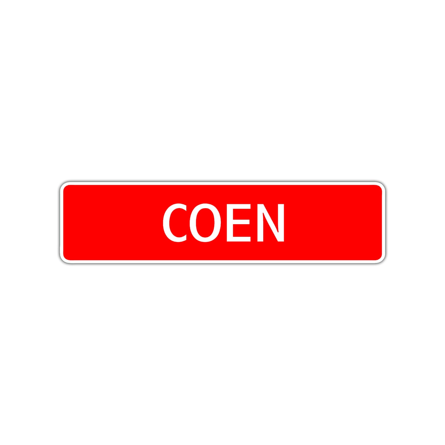 Coen Street Sign Children Name Room Plate