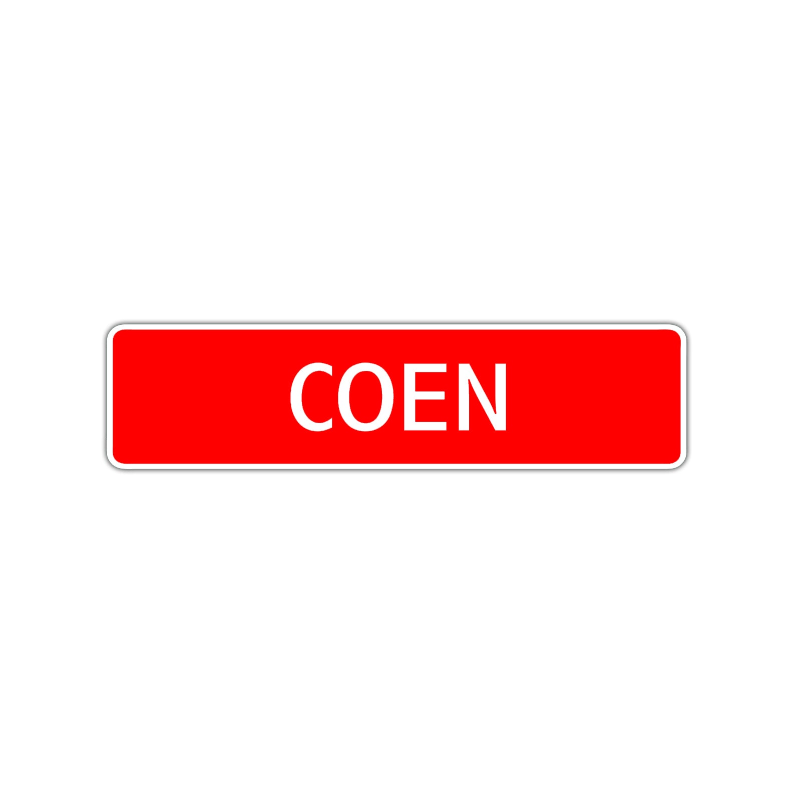 Coen Street Sign Children Name Room Plate