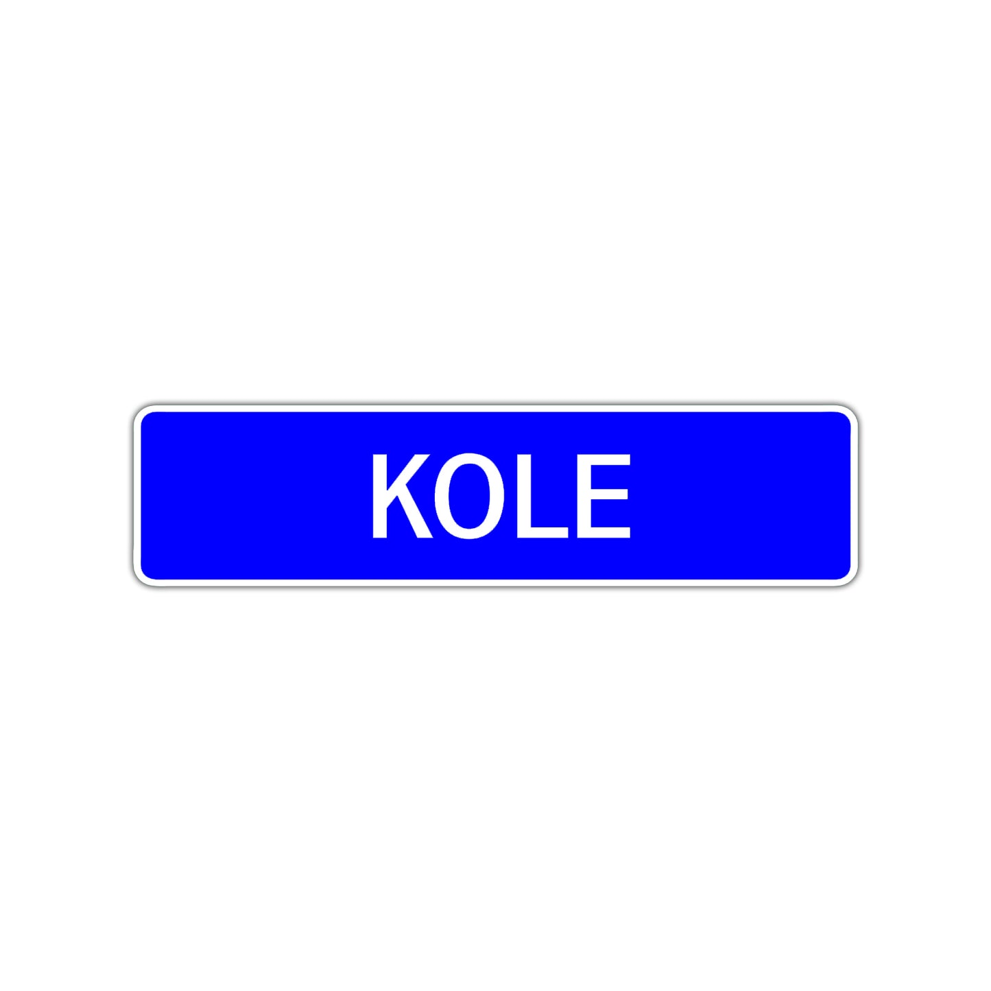 Kole Street Sign Children Name Room Plate