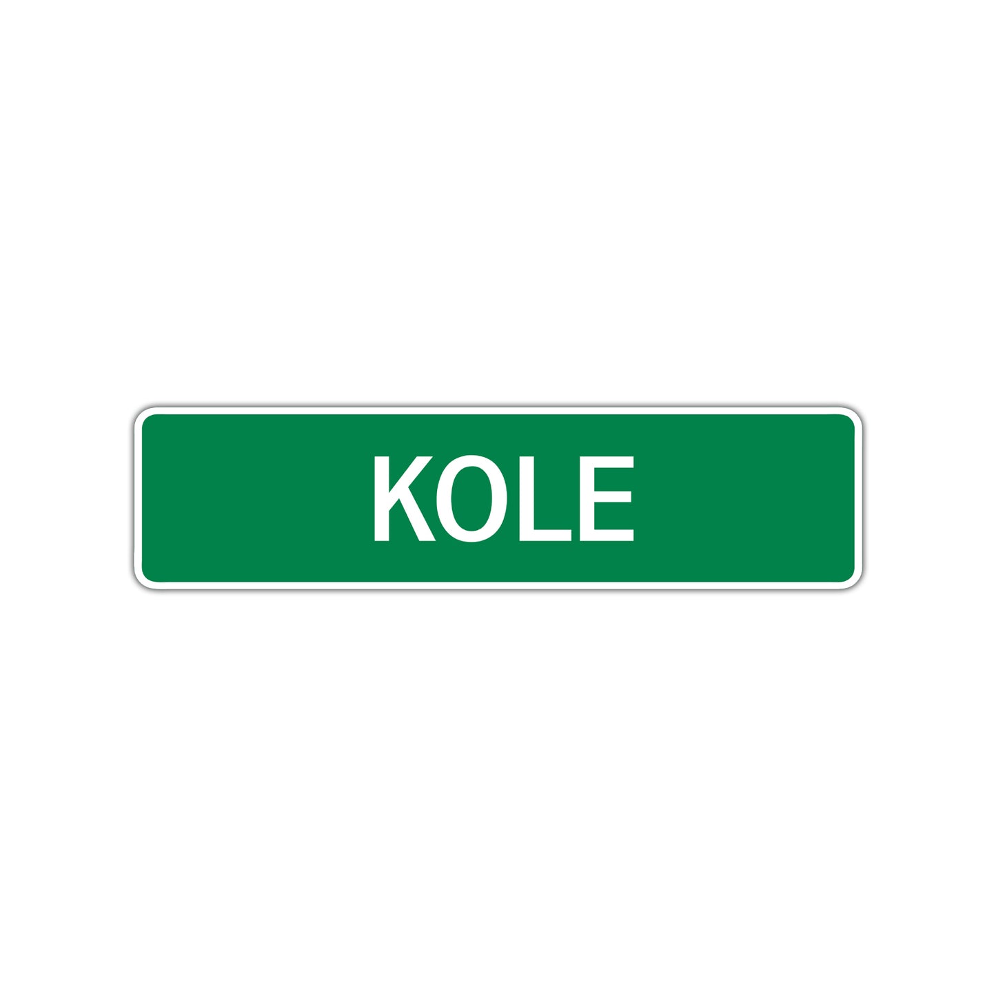 Kole Street Sign Children Name Room Plate