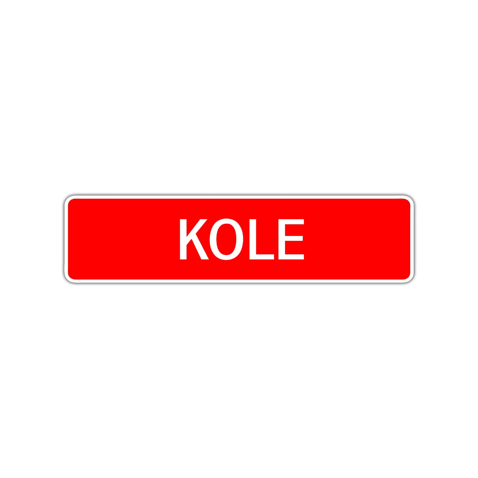 Kole Street Sign Children Name Room Plate