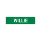 Willie Street Sign Children Name Room Plate