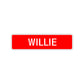Willie Street Sign Children Name Room Plate