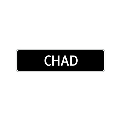 Chad Street Sign Children Name Room Plate