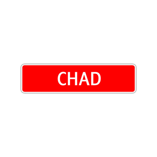Chad Street Sign Children Name Room Plate