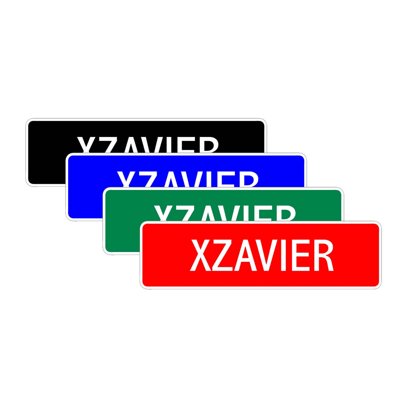 Xzavier Street Sign Children Name Room Plate